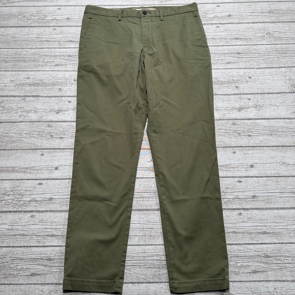 Banana Republic Pants Men's 34x30 Olive Green Slim Fit Lived-In Chino Utility